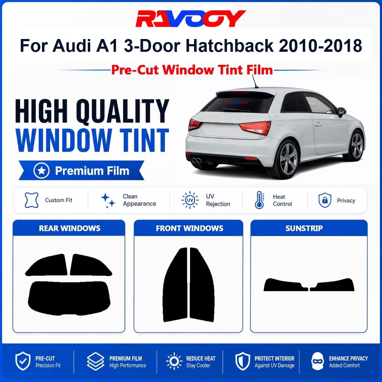 Privacy Screen Protector - Premium Pre-Cut Window Tint For Audi