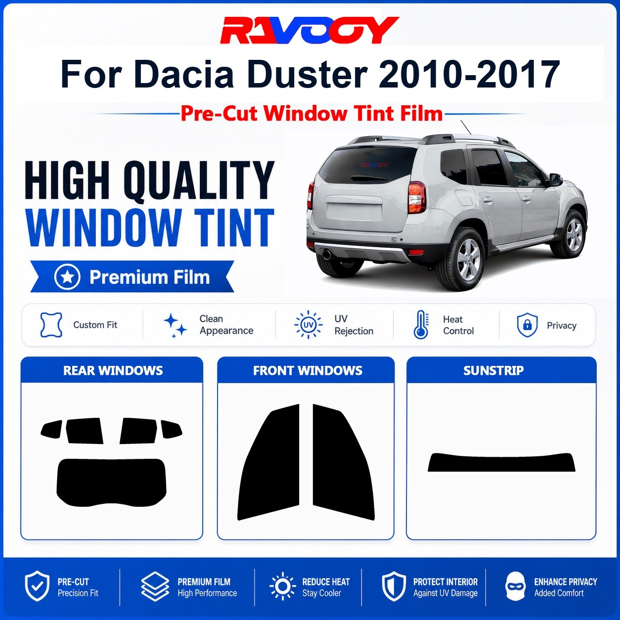 Privacy Screen Protector - Premium Pre-Cut Window Tint For Dacia