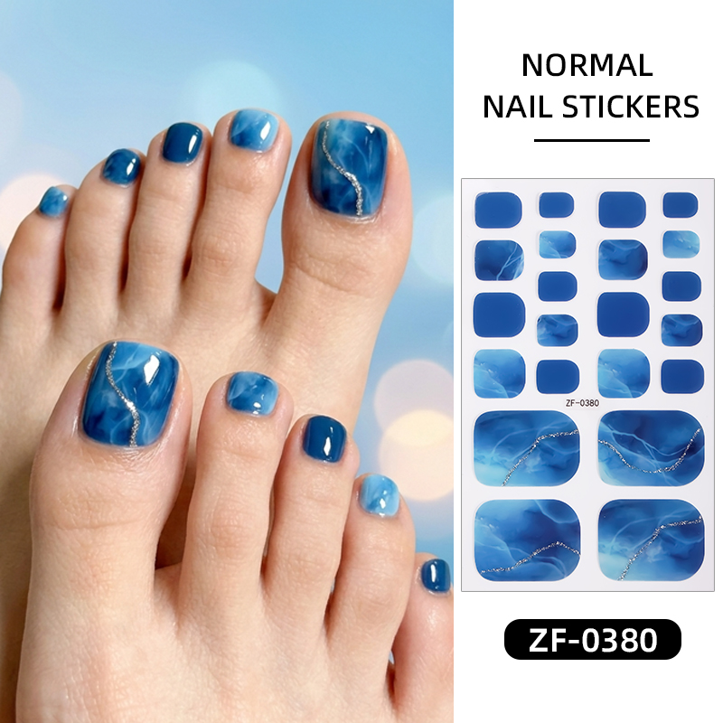 22Tips Gradient Marble Toe Nai - Full Cover Adhesive ulasan dan harga