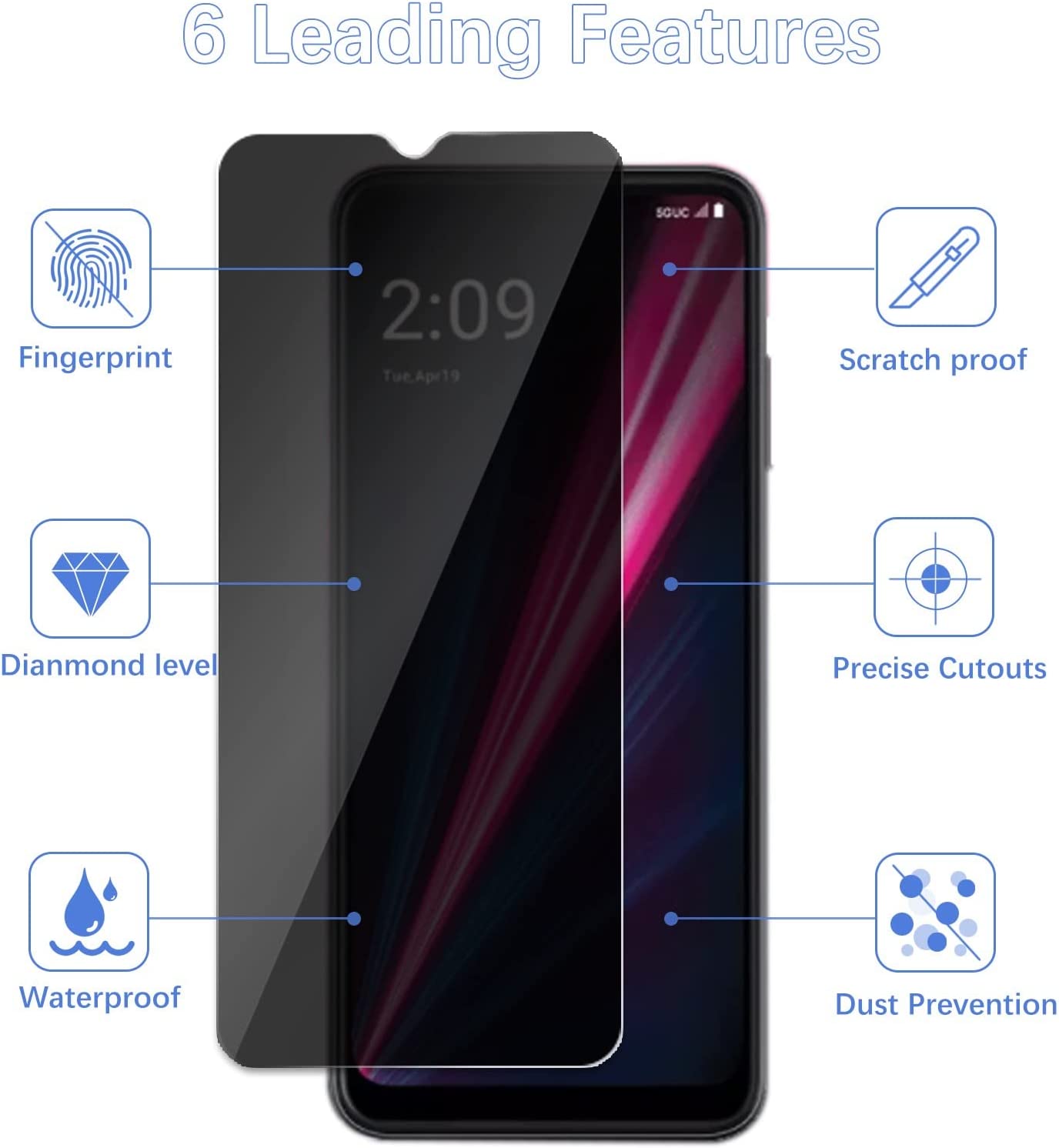 [2 Pack]Fit TCL 40 SE Privacy  - Privacy Filter 2Pack ulasan dan harga